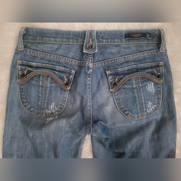 Rare Find-Vigoss Womans Embroidered Strait Leg Jeans - Picture 1 of 16